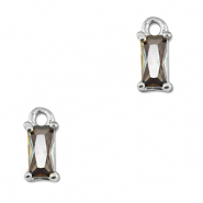 Pendentifs en verre Crystal glass rectangle Multicolore-argenté