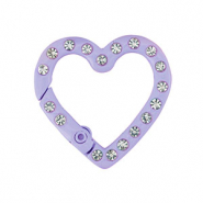 Apprêts colorés porte-clés coeur Violet