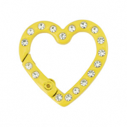 Apprêts colorés porte-clés coeur Jaune