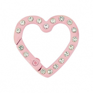 Apprêts colorés porte-clés coeur Rose