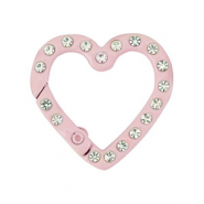 Apprêts colorés porte-clés coeur Rose clair