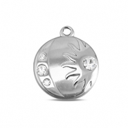 BY31® Breloques en acier Inox lune & soleil Argenté