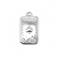 BY31® Breloques en acier Inox carte de pique Argenté
