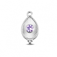 BY31® Breloques en acier Inox goutte Argenté-lilas clair