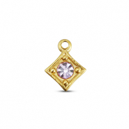 BY31® Breloques en acier Inox losange Doré-lilas clair