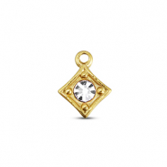 BY31® Breloques en acier Inox losange Doré-cristal