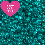 Perles de rocailles 12/0 (2mm) Vert vague océane transparant mat