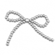 Pendentifs accroche-regard tendance n&oelig;ud en perles Argent&eacute;