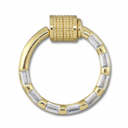Métal TQ laiton mousqueton rond Doré