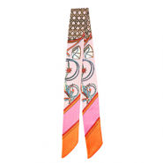 Bandana foulard avec impression dense Rose clair-orange-rose
