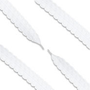 Lacet pour chaussure tendance en dentelle avec c&oelig;ur Blanc