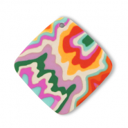 Pendentifs en polymère rhombe Multicolore