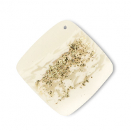 Pendentifs en polymère rhombe Blanc cassé-beige-doré