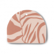 Pendentifs en polym&egrave;re Rose p&ecirc;che clair-marron clair