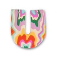 Pendentifs en polym&egrave;re en forme de U Multicolore