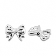 Perles au look métallique nœud Argenté métallique