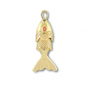 Breloques en métal poisson Doré-orange