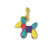 Breloques en métal chien ballon Multicolore-doré
