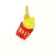 Breloques en métal frites Rouge-jaune-doré