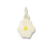 Breloques en métal œuf Blanc-jaune-argenté