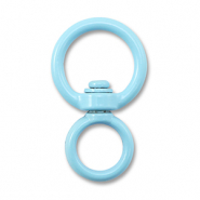 Apprêts colorés porte-clés rond Bleu clair