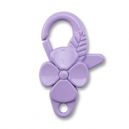 Apprêts colorés fermoir mousqueton fleur Violet