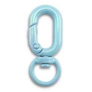 Apprêts colorés porte-clés ovale Bleu clair-AB coating