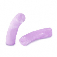 Perles acryliques tube Lilas marbré