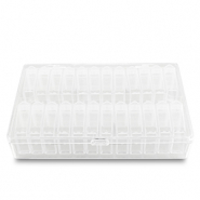 Pr&eacute;sentoir bijoux bo&icirc;te de rangement 24 cases Transparent