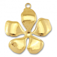Breloques en acier Inox fleur Doré
