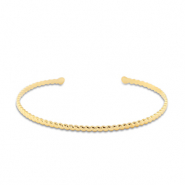 Bracelets en acier Inox jonc Dor&eacute;