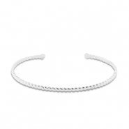 Bracelets en acier Inox jonc Argent&eacute;
