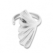 Bagues en acier Inox feuille Argenté