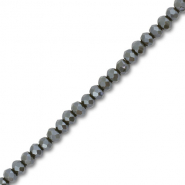Perles à facettes 3x2mm disque Heishi Vert foncé oxyde de chrome-pearl shine coating