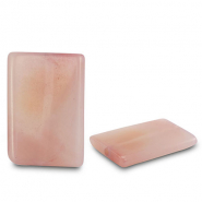 Pierres naturelles perles Agate rectangle Transparent rose pêche