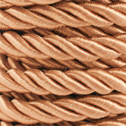 Cordon tendance torsadé 10mm Marron camel