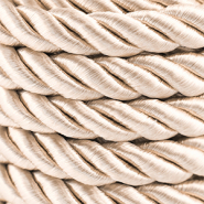 Cordon tendance torsadé 10mm Marron beige