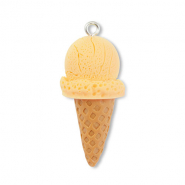 Pendentifs en r&eacute;sine glace Jaune-marron clair
