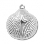 Breloques en acier Inox coquille Argenté