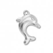 Breloques en acier Inox dauphin Argenté