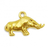 Breloques en acier Inox rhinocéros Doré