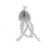 Pendentifs en perles de verre méduse Gris-gris clair-transparent