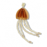 Pendentifs en perles de verre méduse Marron-nude-marron transparent