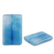 Pierres naturelles perles Agate rectangle Transparent bleu