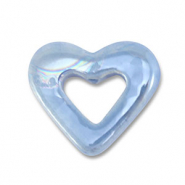Perles en c&eacute;ramique DQ grecque c&oelig;ur Bleu