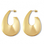 Boucles d'oreilles accroche-regard goutte Dor&eacute;