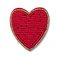 Broches cœur Rouge-doré
