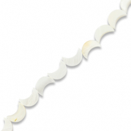 Perles coquillage lune Blanc cassé