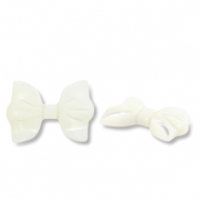 Perles coquillage nœud Blanc cassé