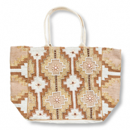 BY31® Sac de plage Beige-marron-doré